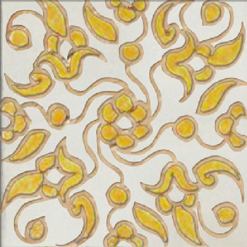 Mosaic House Moroccan tile CH_Shadia 1-16 ALT White Gold  chiseled field 
